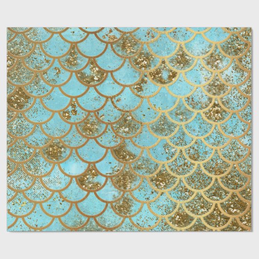 Schillernde blaue geschenkpapier (Flach)