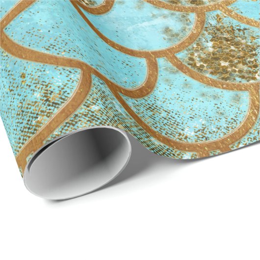 Schillernde blaue geschenkpapier (Rolleneckpunkt)