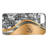 Schillernde Bling Monogramm-Art Case-Mate iPhone Hülle (Rückseite (Horizontal))