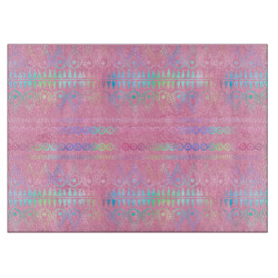 Schillernde Bohemien-Einhorn-Musterung Schneidebrett