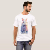 Schillernde Fluffige Angora-Hasen Männer T-Shirt (Vorne ganz)