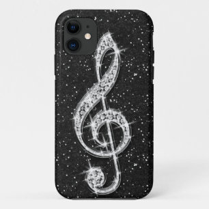 Schillernde funkelnd Diamant-Musik-Druckanmerkung Case-Mate iPhone Hülle