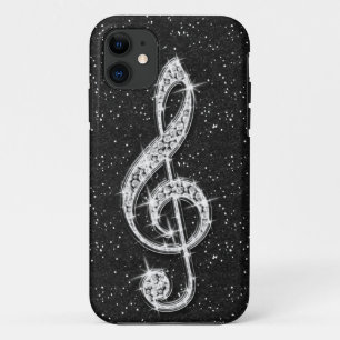 Schillernde funkelnd Diamant-Musik-Druckanmerkung Case-Mate iPhone Hülle