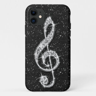 Schillernde funkelnd Diamant-Musik-Druckanmerkung Case-Mate iPhone Hülle