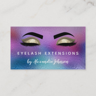 Schillernde GoldWimper-Pastellerweiterungen Visitenkarte