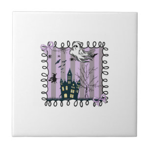 Schillernde Kokette Halloween Fliese
