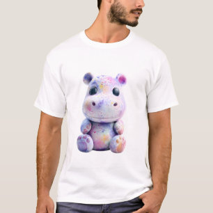 Schillernde Kosmische Pastell-Baby-Flusspferd-Männ T-Shirt