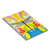 Schillernde Libelle und Wildblumen Notizblock (Rechte Seite)