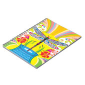 Schillernde Libelle und Wildblumen Notizblock (Linke Seite)