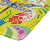 Schillernde Libelle und Wildblumen Schneidebrett (Ecke)