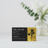 Schillernde Mode und Kleid Visitenkarte (Stehend Vorderseite)