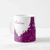 Schillernde Monogramm-Kaffee-Tasse Kaffeetasse (Vorderseite Links)