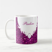 Schillernde Monogramm-Kaffee-Tasse Kaffeetasse (Links)