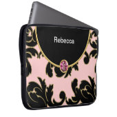 Schillernde Monogramm-Laptop-Hülse Laptopschutzhülle (Vorne Rechts)