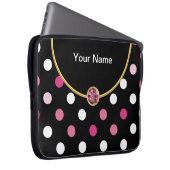 Schillernde Monogramm-Laptop-Hülse Laptopschutzhülle (Vorne Rechts)