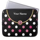 Schillernde Monogramm-Laptop-Hülse Laptopschutzhülle (Vorderseite)