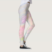 *~* schillernde Pastellrosa-MarmorierungBlues Leggings (Rechts)