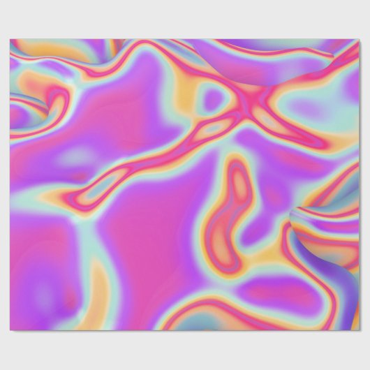 Schillernde rosa flüssige Beschaffenheit 6 Geschenkpapier (Flach)