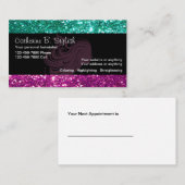 Schillernde Schönheits-Visitenkarten Terminkarte (Vorne/Hinten)