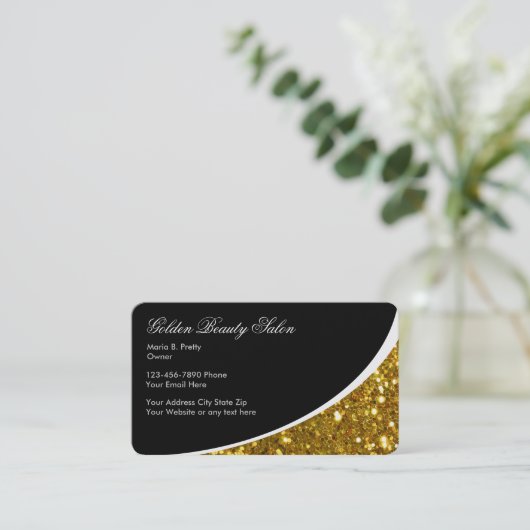Schillernde Schönheits-Visitenkarten Visitenkarte (Stehend Vorderseite)