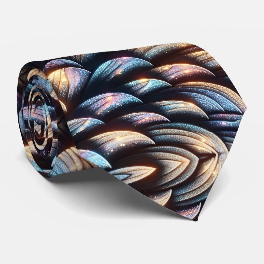 Schillernde Schuppen Krawatte (Gerollt)