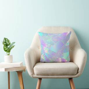 Schillernde Teal- und Lila-Design Kissen