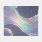 Schillernder abstrakter Blasenfluss Fleecedecke (Vorderseite (Horizontal))