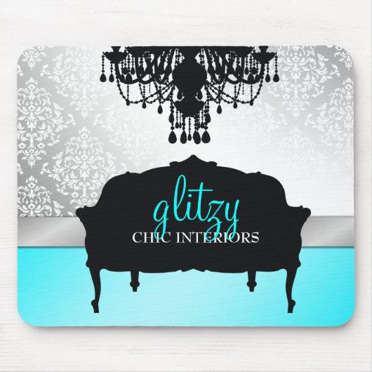 Schillernder Butike-Türkis des Chic-311 Mousepad (Vorne)