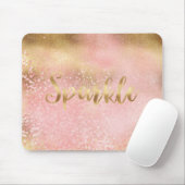 Schillernder Goldrosaconfetti-bezaubernder Schein Mousepad (Mit Mouse)