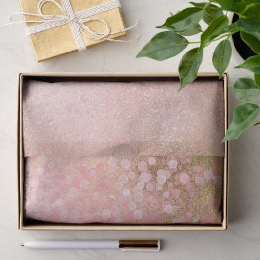 Schillernder Goldrosaconfetti-bezaubernder Schein Seidenpapier (Geschenk)