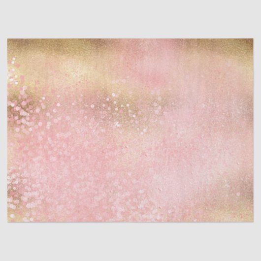 Schillernder Goldrosaconfetti-bezaubernder Schein Seidenpapier (Vorderseite)