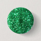 Schillernder grüner Glitzer Button (Vorderseite)