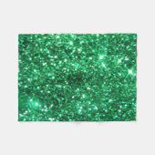 Schillernder grüner Glitzer Fleecedecke (Vorderseite (Horizontal))