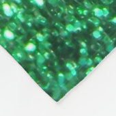 Schillernder grüner Glitzer Fleecedecke (Ecke)