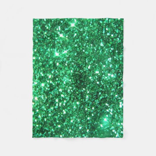 Schillernder grüner Glitzer Fleecedecke (Vorderseite)