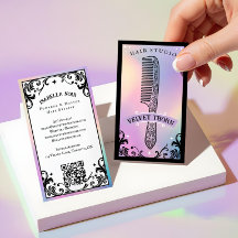 Schillernder holografischer Friseursalon für Schön