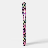 Schillernder Leopardenprint monogrammiert Case-Mate iPhone Hülle (Rückseite / Links)