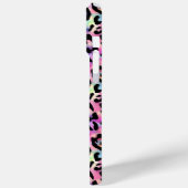 Schillernder Leopardenprint monogrammiert Case-Mate iPhone Hülle (Rückseite / Links)