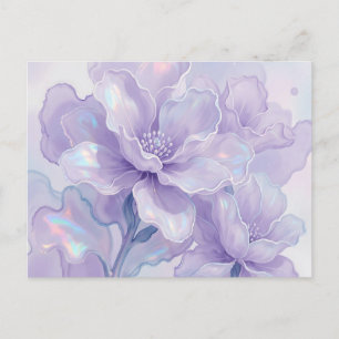 Schillernder lila Traumhafter Blütenflor Postkarte