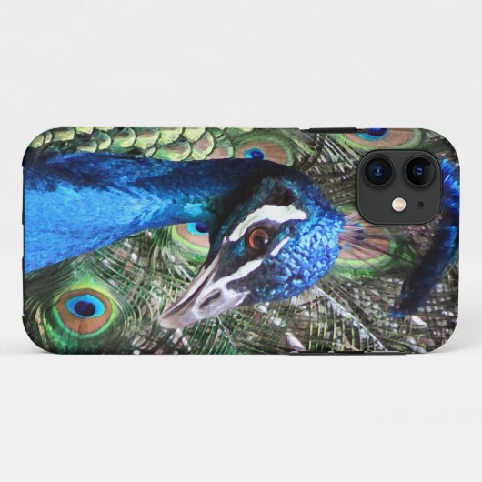Schillernder Pfau Case-Mate iPhone Hülle (Rückseite (Horizontal))