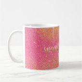 Schillernder rosa Goldschein und -Glanz Kaffeetasse (Links)