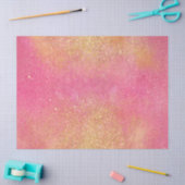 Schillernder rosa Goldschein und -Glanz Seidenpapier (Basteln)