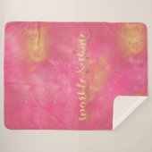 Schillernder rosa Goldschein und -Glanz Sherpadecke (Vorderseite (Horizontal))