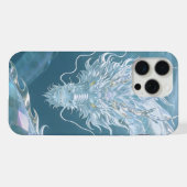Schillernder Wasserdrache Kunst Fantasy-Drachen-De iPhone Hülle (Rückseite (Horizontal))