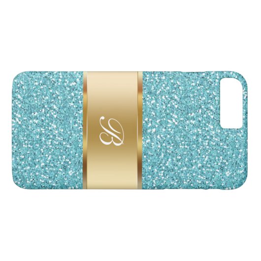 Schillerndes Damen-Monogramm Case-Mate iPhone Hülle (Rückseite (Horizontal))