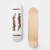 Schillerndes Drache-Skateboard Skateboard (Vorderseite)