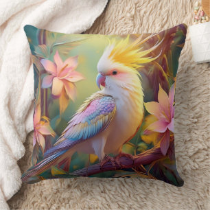 Schillerndes Flügel-Nymphensittich-Fantasie-Vogel Kissen