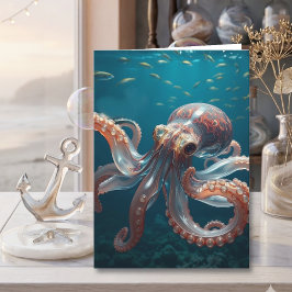 Schillerndes Glas-Oktopus-Kunstwerk | Opa zum Gebu Karte