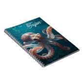 Schillerndes Glas-Oktopus-Kunstwerk | Personalisie Notizblock (Rechte Seite)