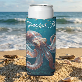 Schillerndes Glas-Oktopus-Kunstwerk | Personalisie Selters Dosenkühler